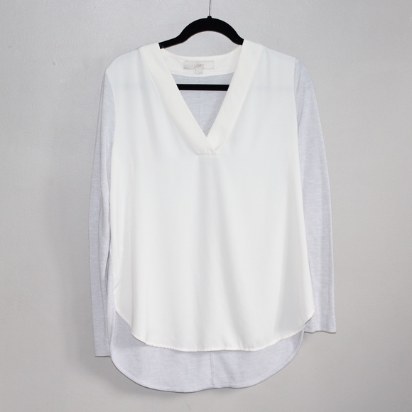 Ann Taylor loft Tops - Ann Taylor Loft Two Tone Tunic Blouse Small